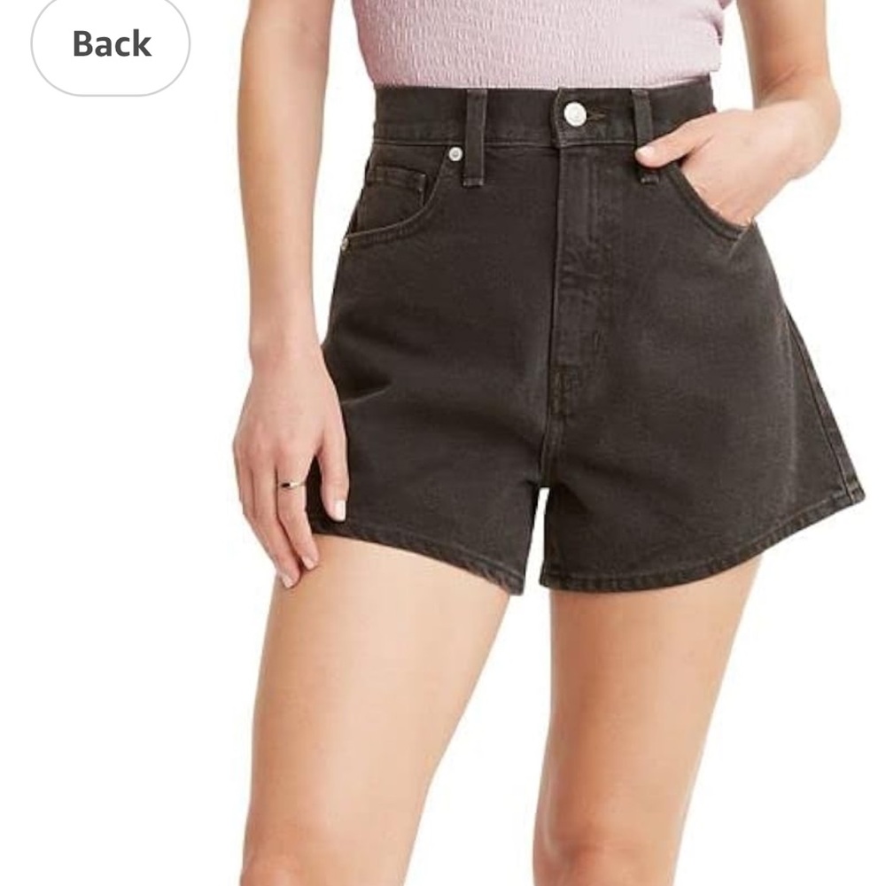 Levi's Black High Waist Denim Shorts
